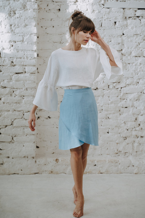 LINEN WRAP SKIRTS 